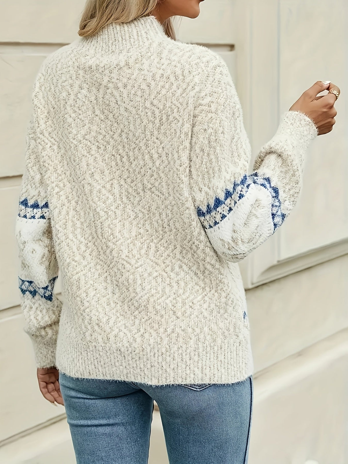Magdalena | Damski Sweter świąteczny z Norweskim Wzorem