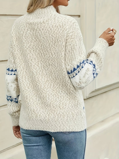 Magdalena | Damski Sweter świąteczny z Norweskim Wzorem