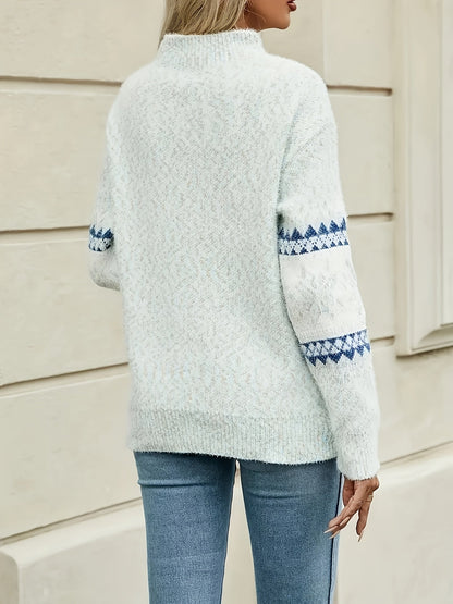 Magdalena | Damski Sweter świąteczny z Norweskim Wzorem
