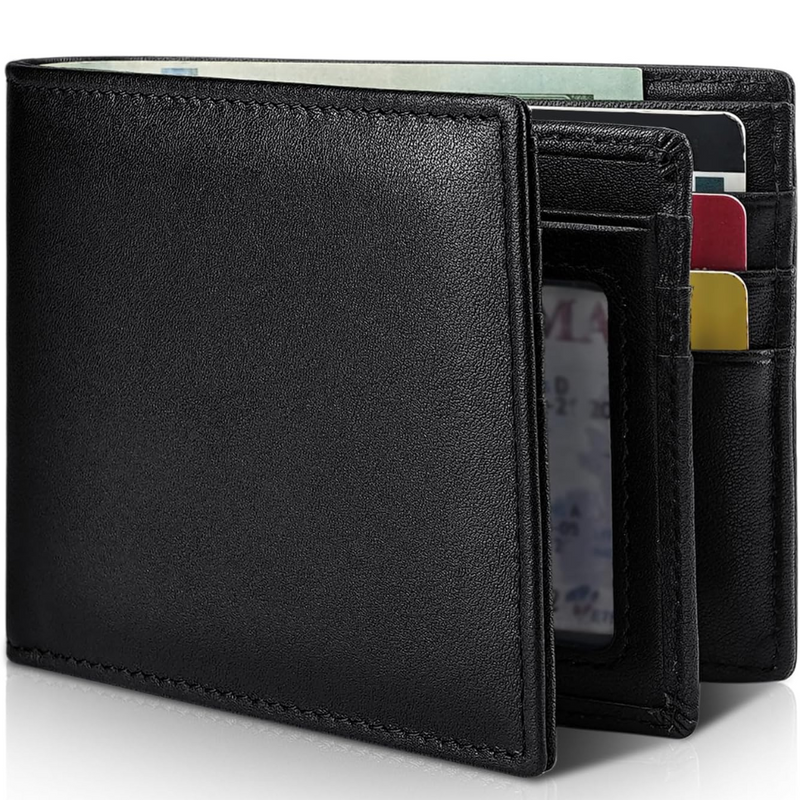 Portfel Męski Skórzany Bifold na Dokumenty