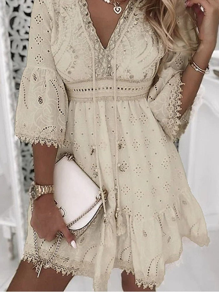 Stanisława | Damska Elegancka Boho Sukienka Mini