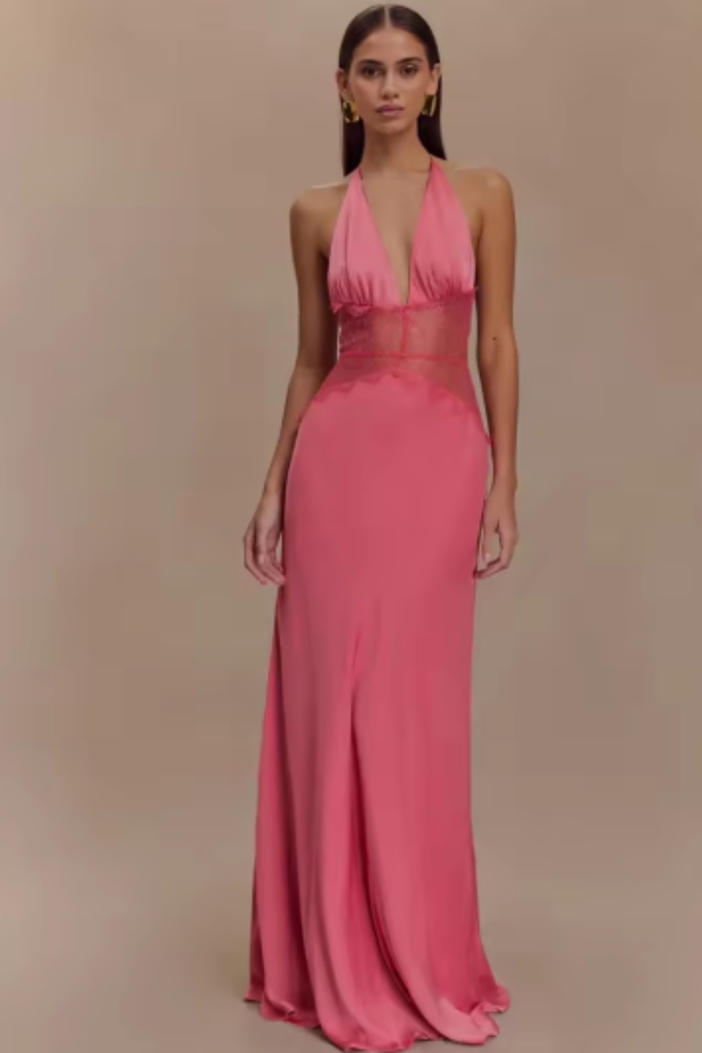Natalia | Damska Wieczorowa Sukienka Maxi z Dekoltem Halter