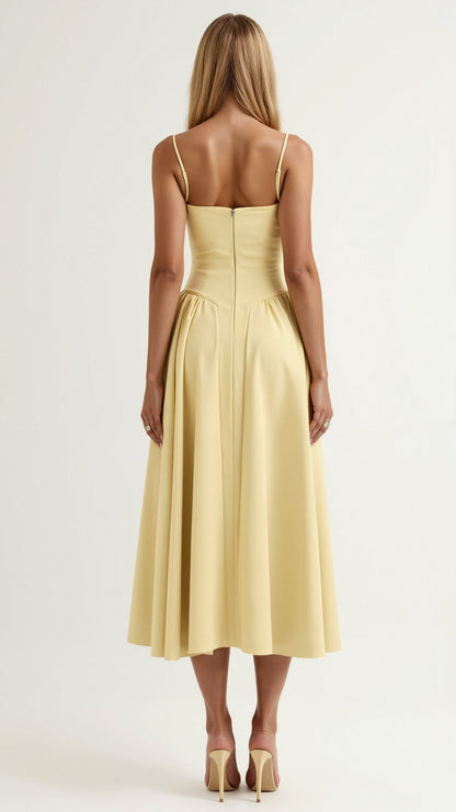 Beata | Damskie Elegancka Sukienka Midi A-line