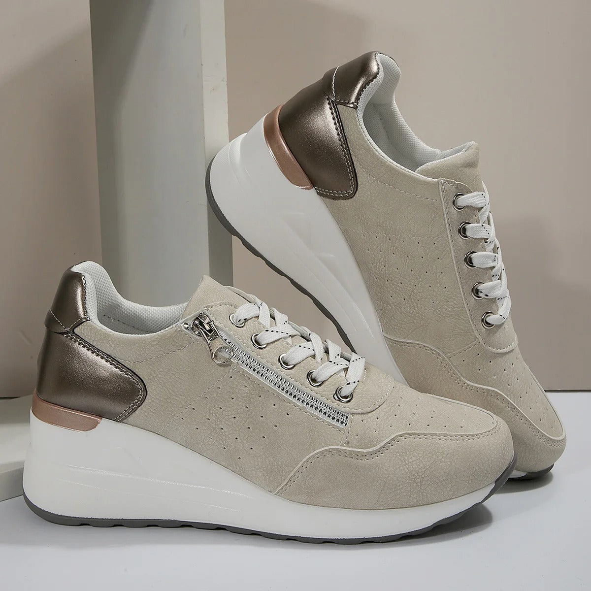 Betty | Damskie Ortopedyczne Sneakersy Na Platformie