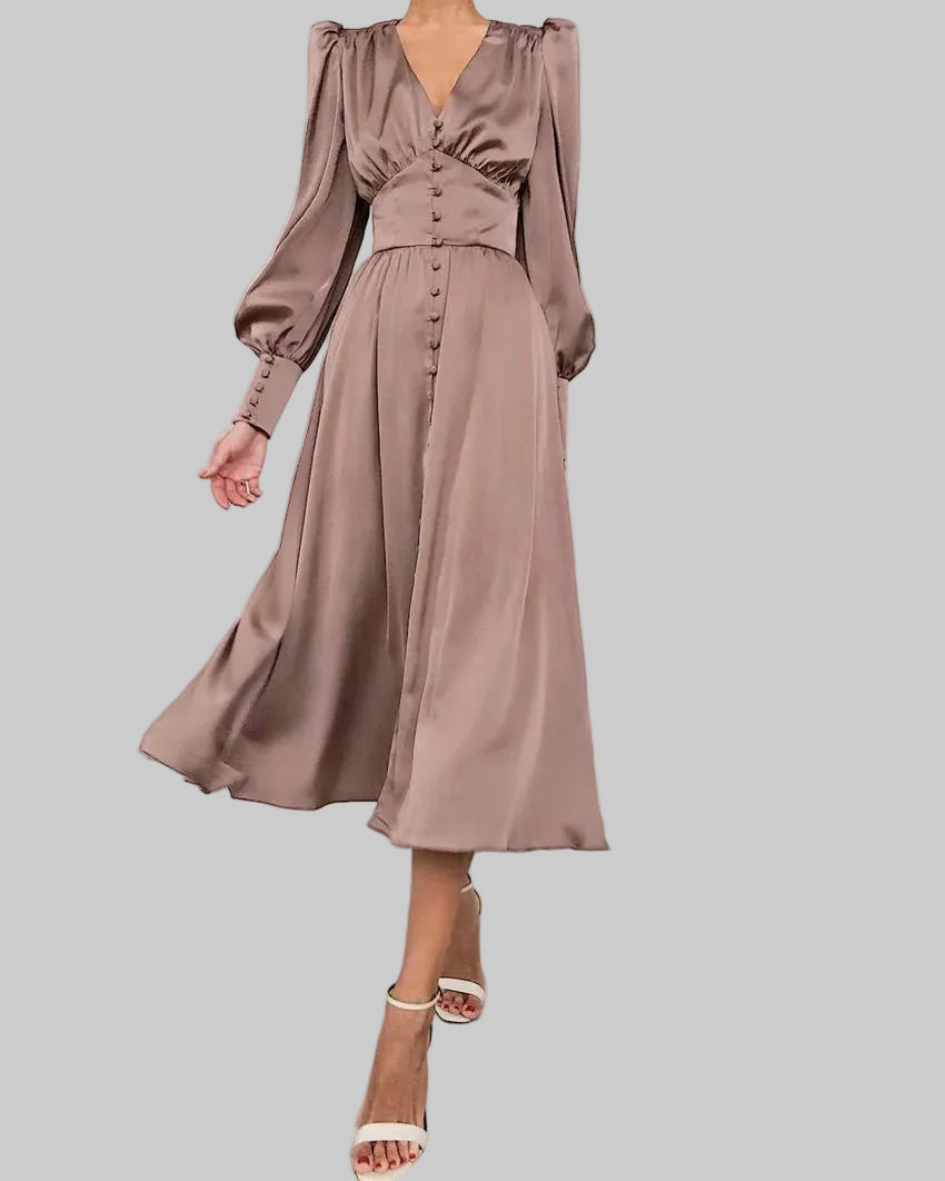 Wiktoria | Damskie Elegancka Koktajlowa Sukienka Midi
