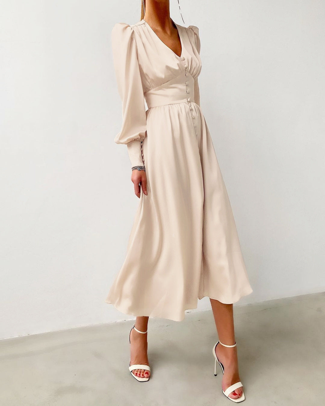 Wiktoria | Damskie Elegancka Koktajlowa Sukienka Midi