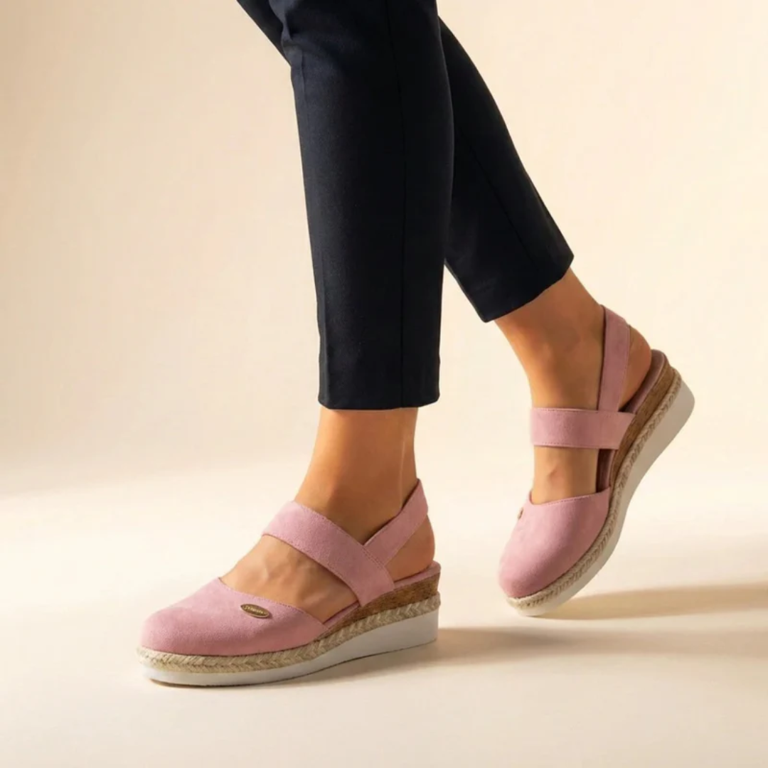 Teodora | Damskie Letnie Espadrylowe Sandały Koturn
