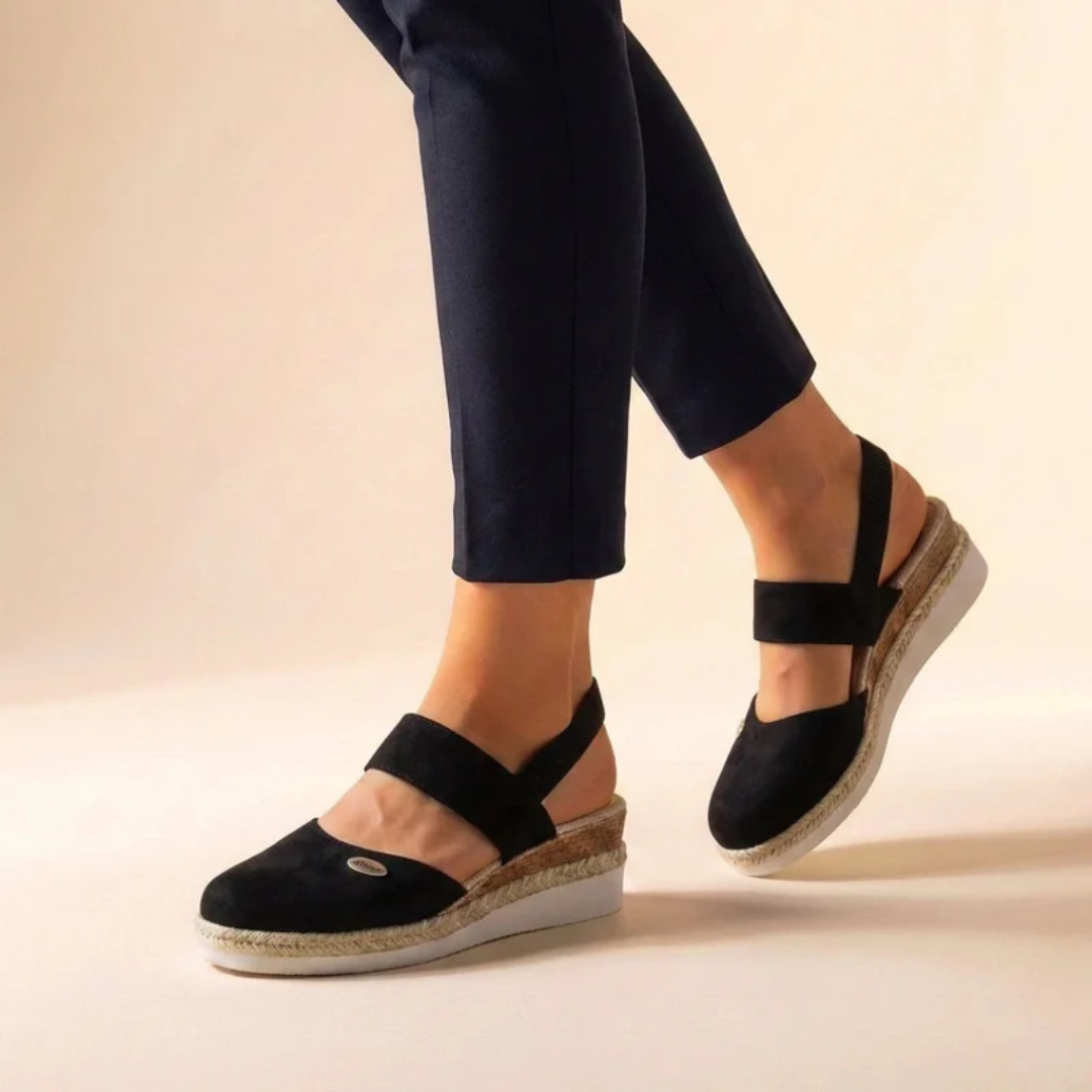 Teodora | Damskie Letnie Espadrylowe Sandały Koturn
