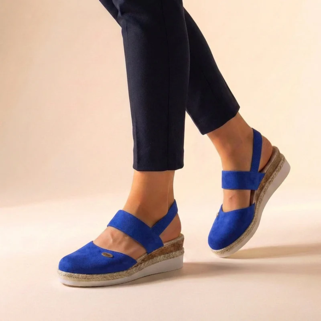 Teodora | Damskie Letnie Espadrylowe Sandały Koturn
