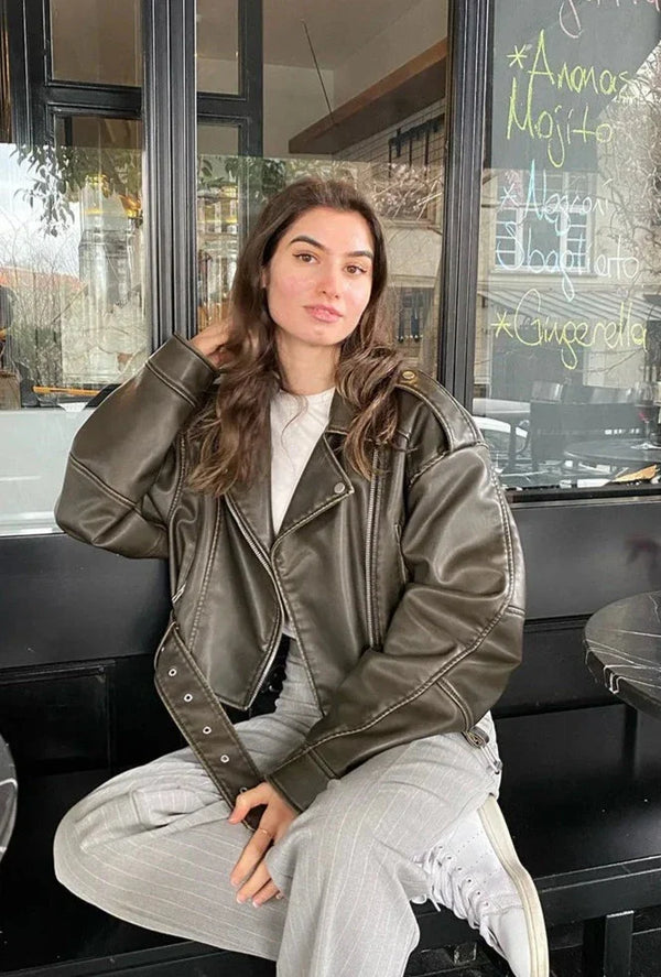 Jolanta | Damska Casualowa Rockowa Kurtka Motocyklowa