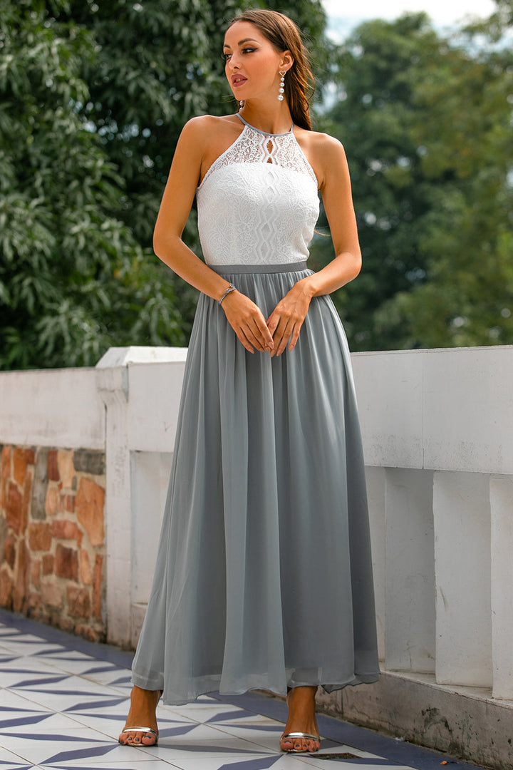 Julia | Damska Elegancka Halter Sukienka Maxi na Wesele