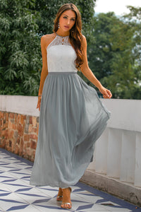 Julia | Damska Elegancka Halter Sukienka Maxi na Wesele