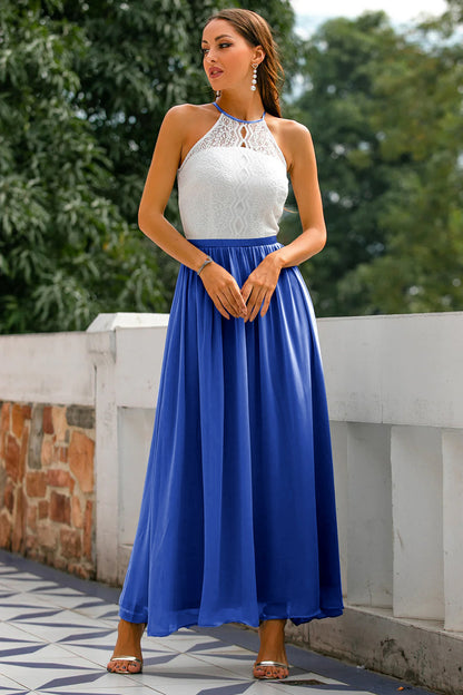 Julia | Damska Elegancka Halter Sukienka Maxi na Wesele