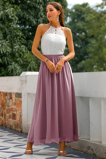 Julia | Damska Elegancka Halter Sukienka Maxi na Wesele