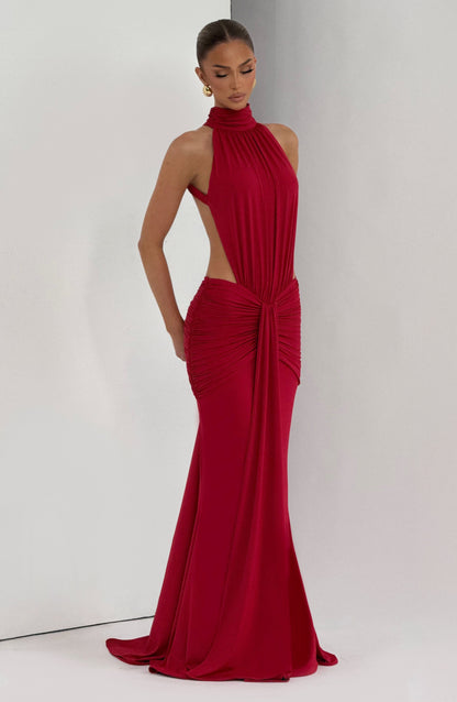 Marta | Damskie Letnia Sukienka Maxi Halter