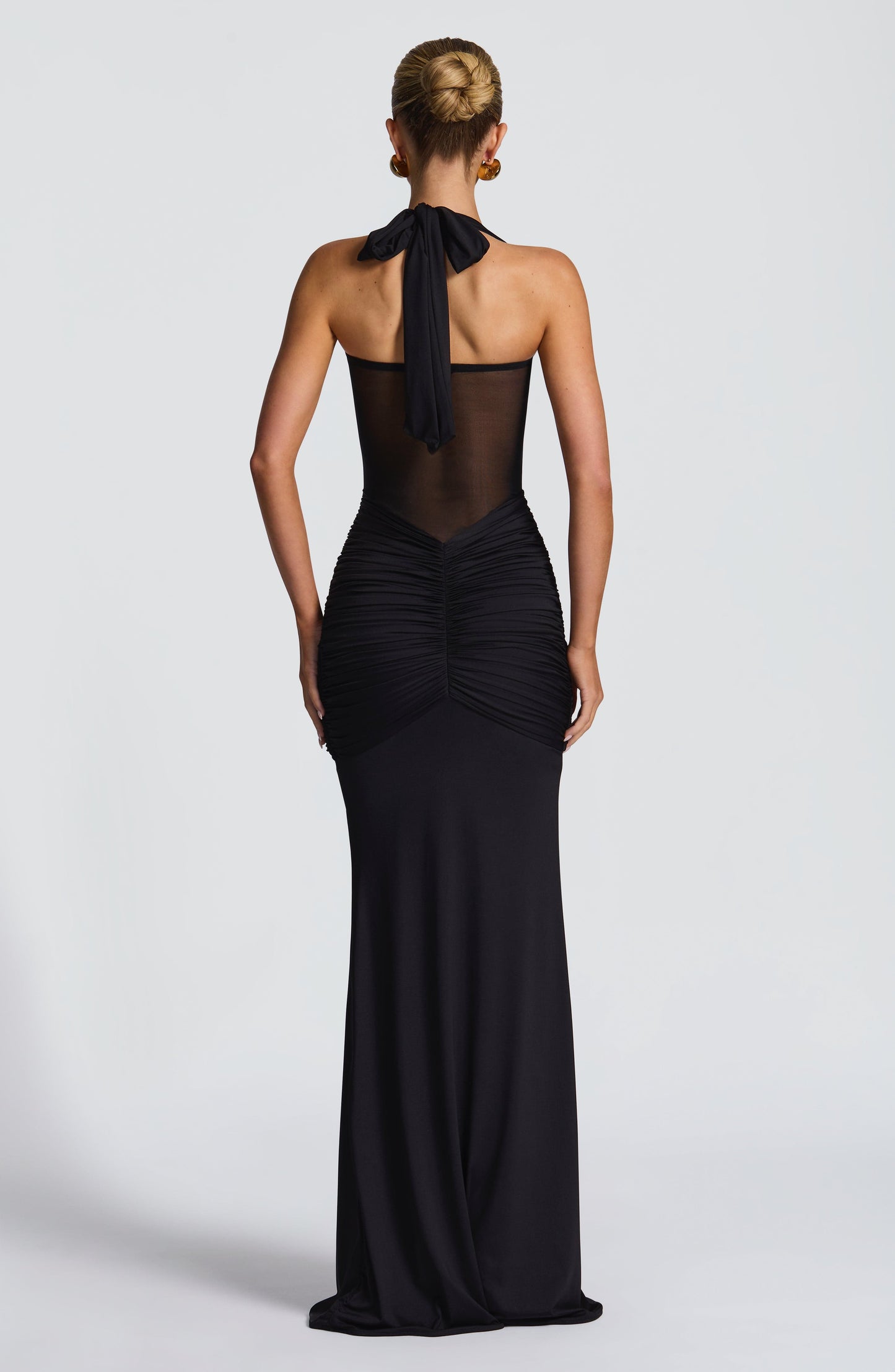 Sakeena | Damskie Elegancka Długa Sukienka Wieczorowa Maxi z Dekoltem Halter