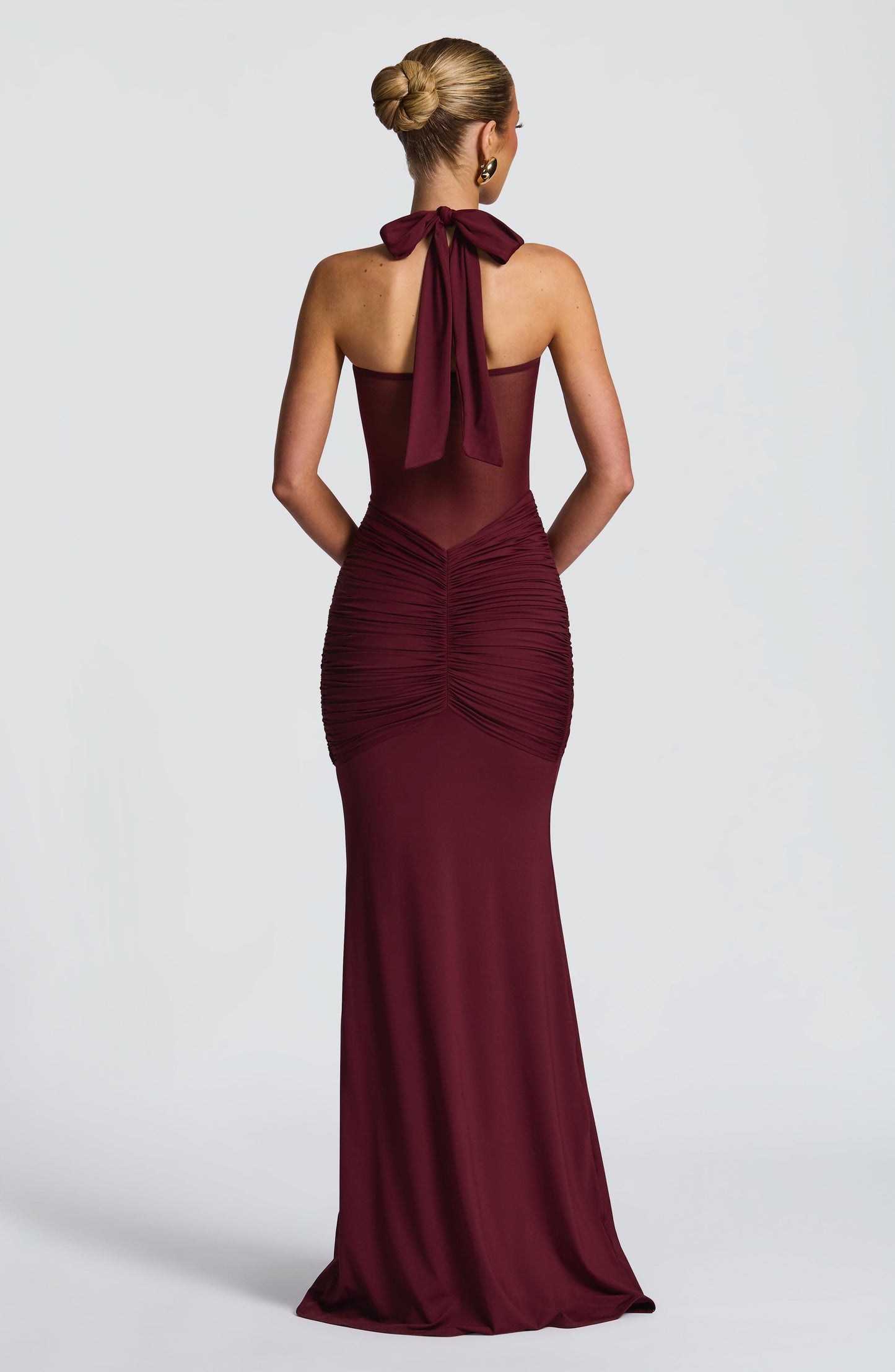 Sakeena | Damskie Elegancka Długa Sukienka Wieczorowa Maxi z Dekoltem Halter