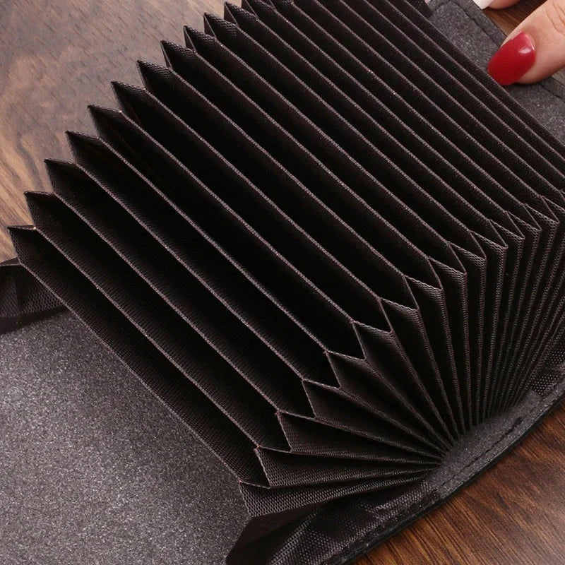 Portfel Damski Skórzany Pikowany z Przegródkami